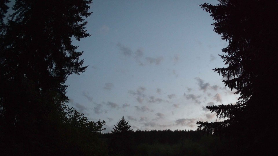 Pacific Northwest skyline timelapse frame from May 9th, 2026 at 8:59 PM