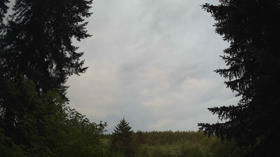Pacific Northwest skyline timelapse frame from May 10th, 2026 at 6:45 AM