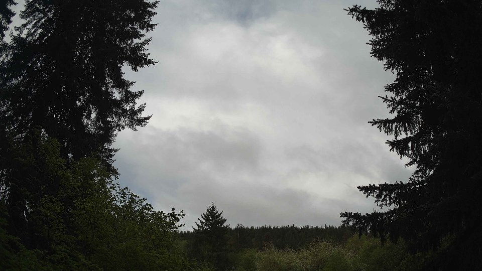 Pacific Northwest skyline timelapse frame from May 10th, 2026 at 8:45 AM