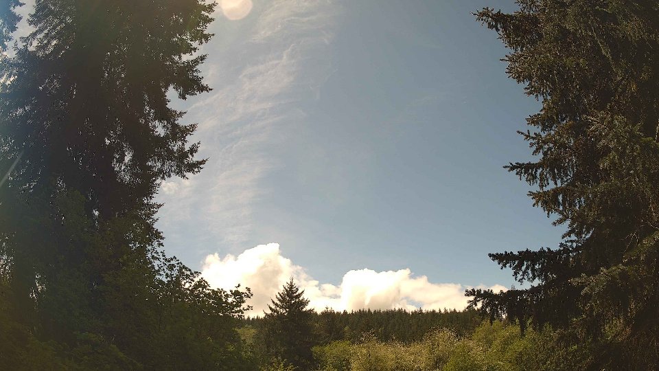 Pacific Northwest skyline timelapse frame from May 10th, 2026 at 1:00 PM
