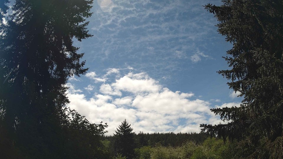 Pacific Northwest skyline timelapse frame from May 10th, 2026 at 1:15 PM