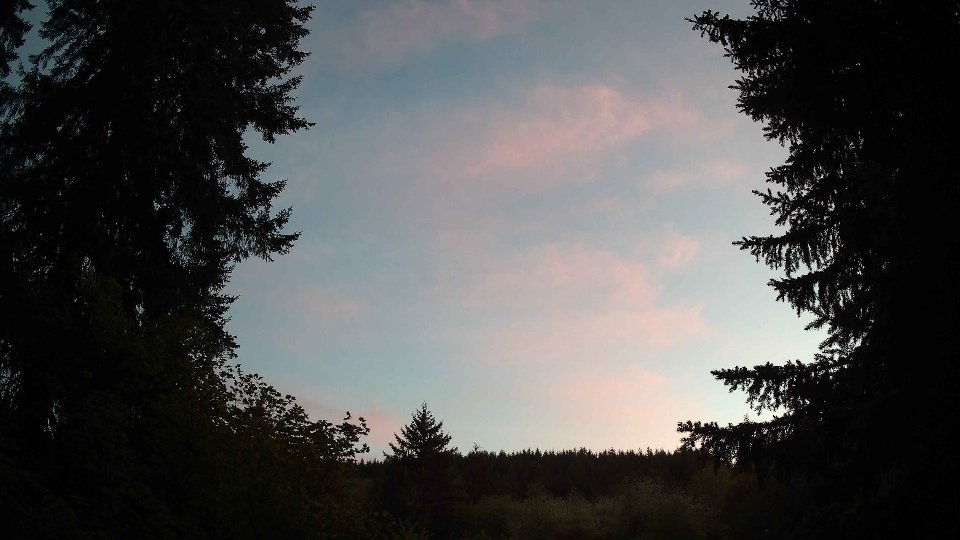 Pacific Northwest skyline timelapse frame from May 10th, 2026 at 8:45 PM