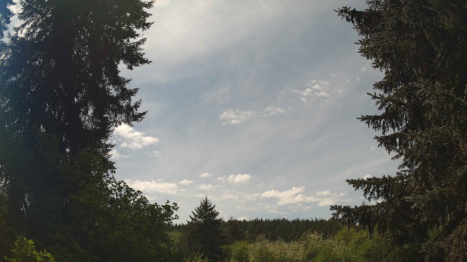 Pacific Northwest skyline timelapse frame from May 12th, 2026 at 12:45 PM