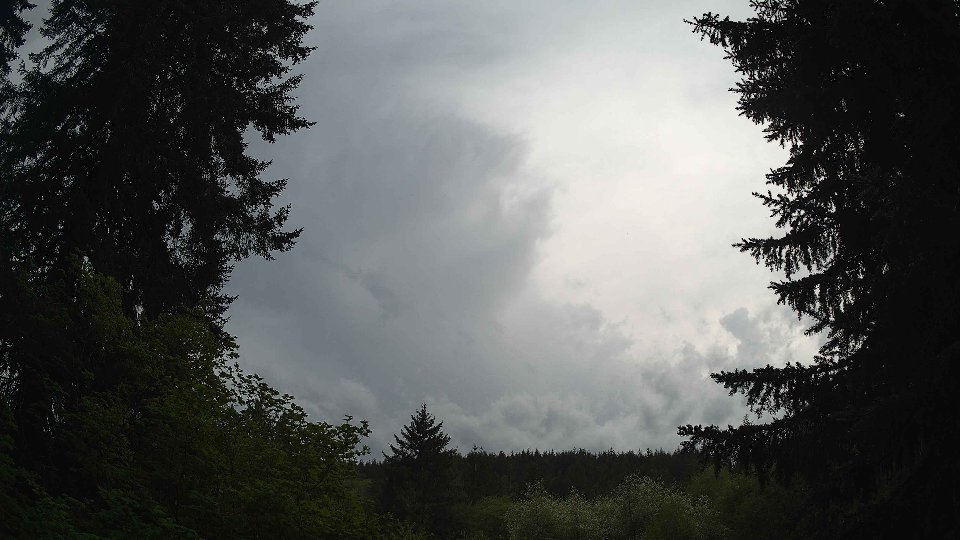 Pacific Northwest skyline timelapse frame from May 12th, 2026 at 7:45 PM