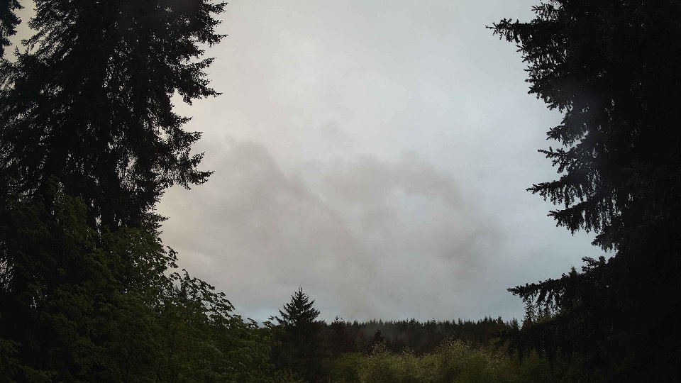 Pacific Northwest skyline timelapse frame from May 13th, 2026 at 6:15 AM