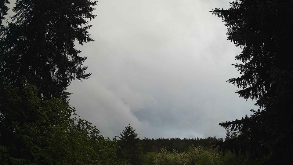 Pacific Northwest skyline timelapse frame from May 13th, 2026 at 6:45 AM