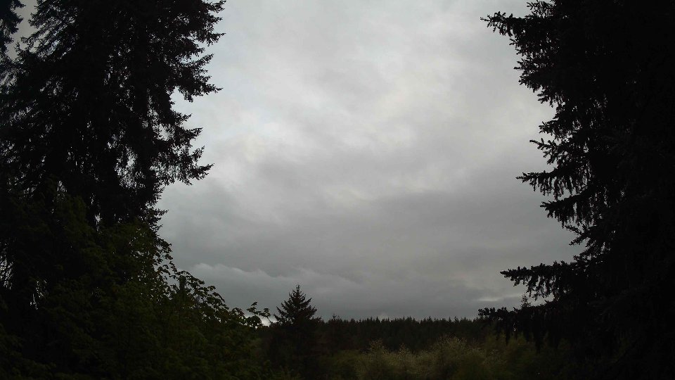 Pacific Northwest skyline timelapse frame from May 13th, 2026 at 8:45 PM