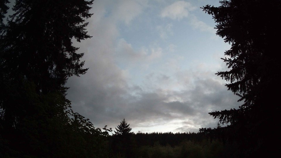 Pacific Northwest skyline timelapse frame from May 13th, 2026 at 8:59 PM