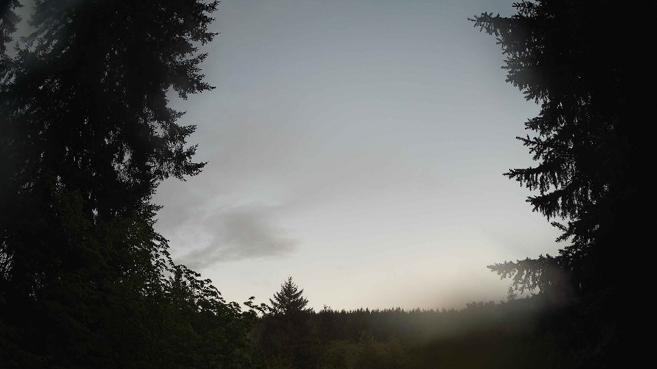 Pacific Northwest skyline timelapse frame from May 14th, 2026 at 5:45 AM