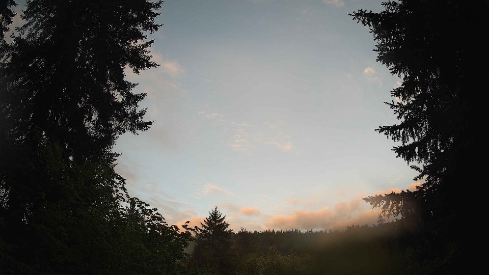 Pacific Northwest skyline timelapse frame from May 14th, 2026 at 6:00 AM