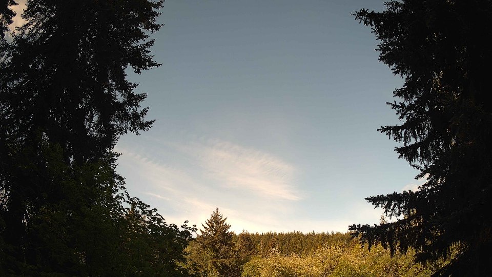 Pacific Northwest skyline timelapse frame from May 14th, 2026 at 8:45 AM