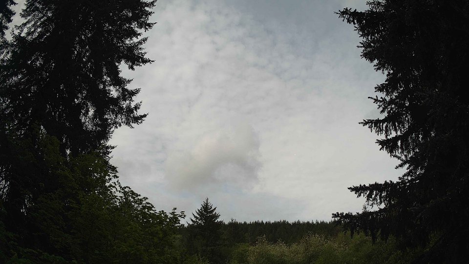 Pacific Northwest skyline timelapse frame from May 14th, 2026 at 9:45 AM