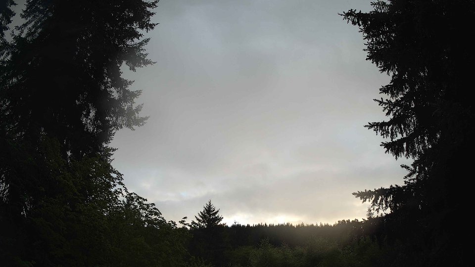 Pacific Northwest skyline timelapse frame from May 14th, 2026 at 8:00 PM