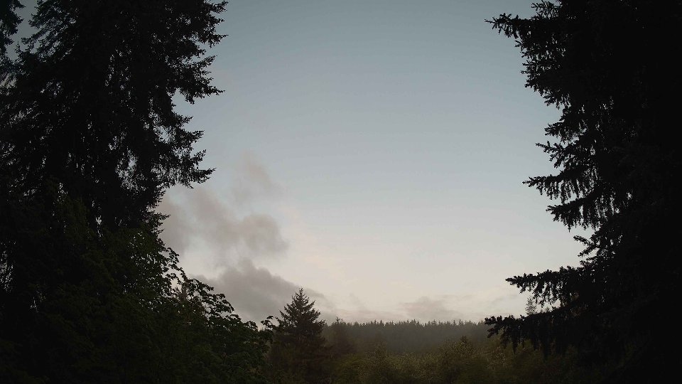 Pacific Northwest skyline timelapse frame from May 15th, 2026 at 5:45 AM