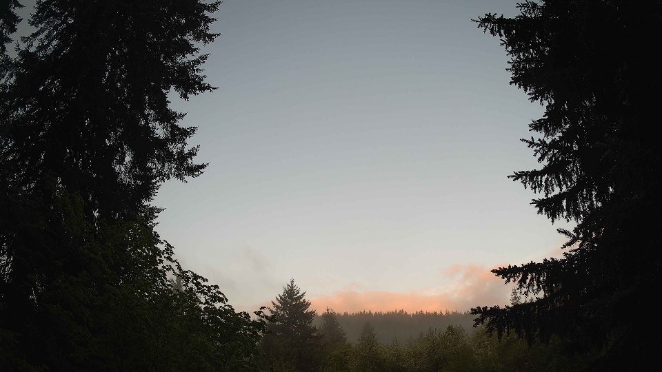 Pacific Northwest skyline timelapse frame from May 15th, 2026 at 6:00 AM