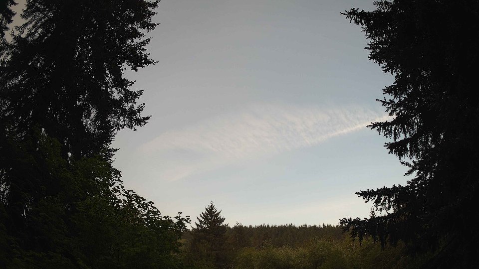 Pacific Northwest skyline timelapse on May 18, 2026 at 6:15 AM