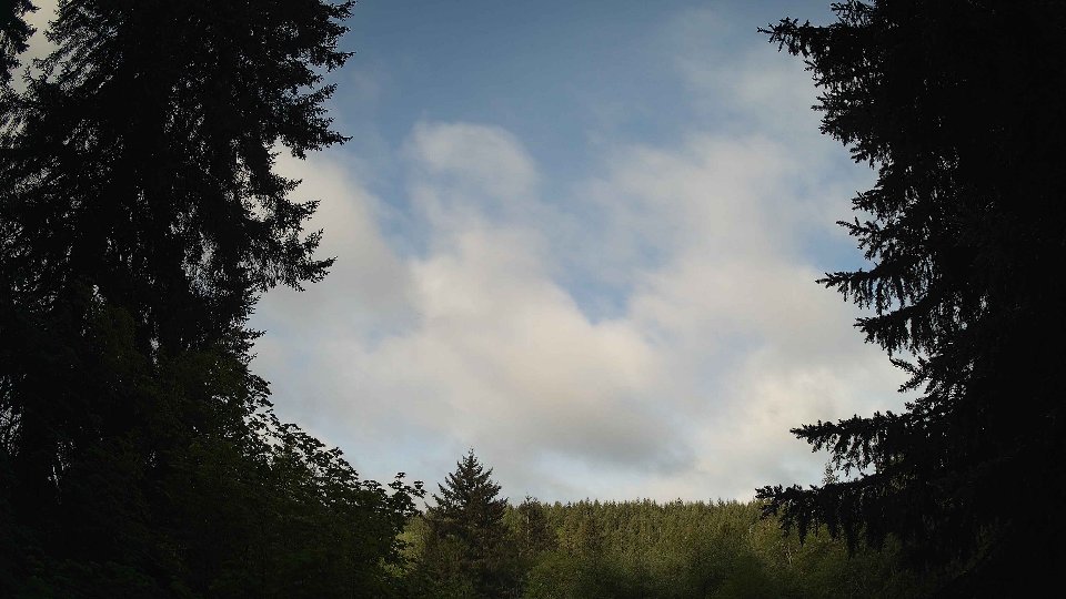 Pacific Northwest skyline timelapse on May 18, 2026 at 7:45 AM