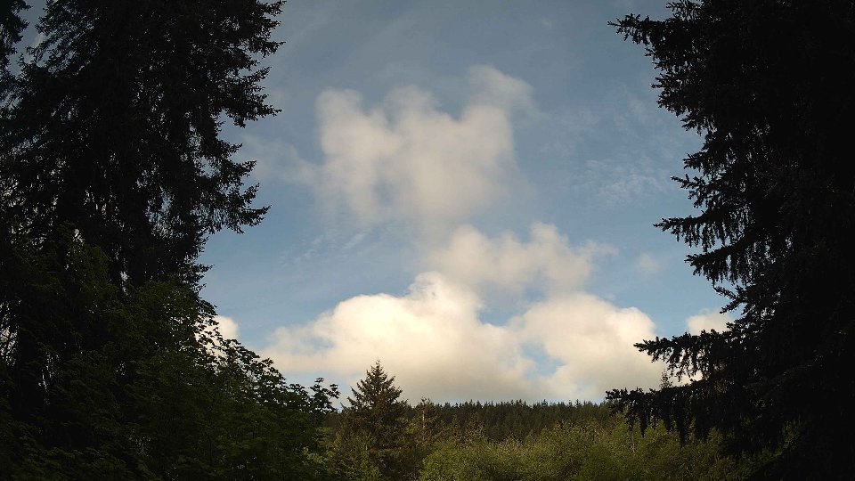 Pacific Northwest skyline timelapse on May 18, 2026 at 8:30 AM