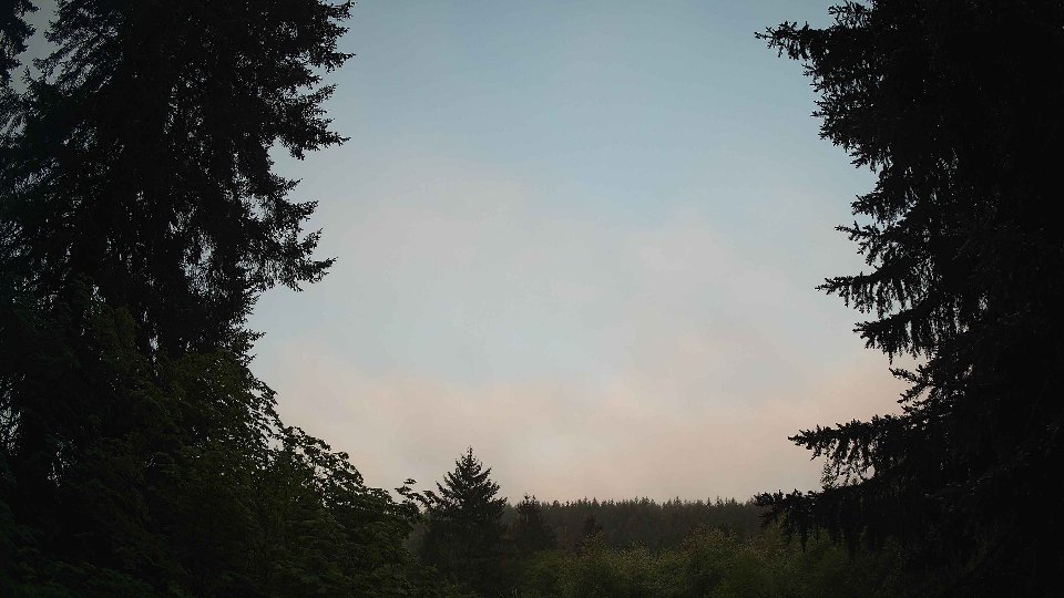 Pacific Northwest skyline timelapse on May 21, 2026 at 6:00 AM