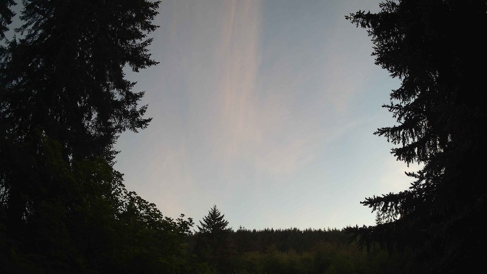 Pacific Northwest skyline timelapse on May 23, 2026 at 8:45 PM