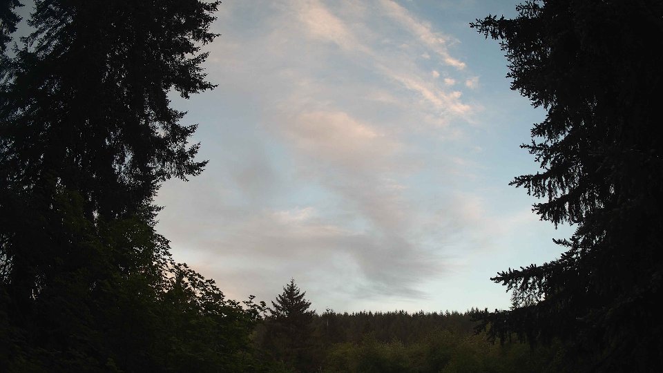 Pacific Northwest skyline timelapse on May 24, 2026 at 5:45 AM