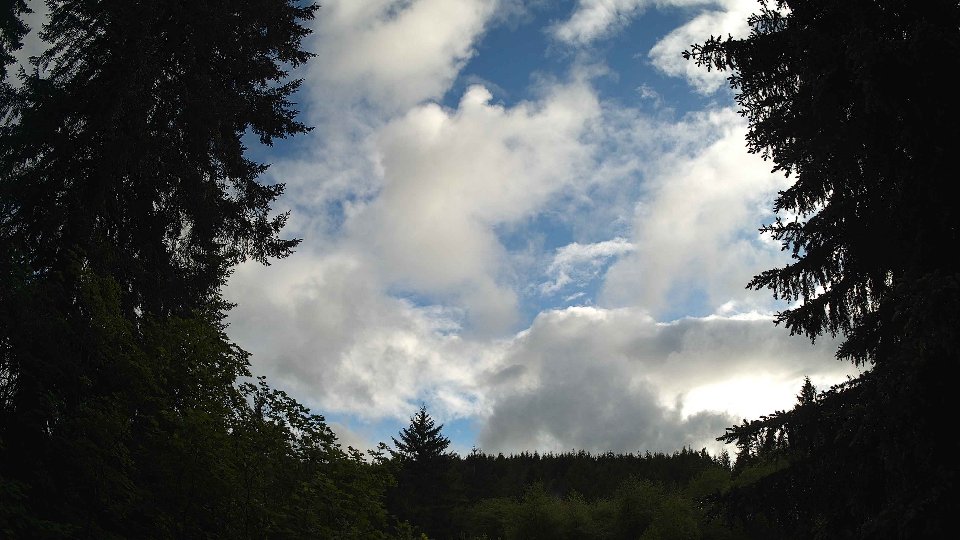 Pacific Northwest skyline timelapse on May 25, 2026 at 7:00 PM