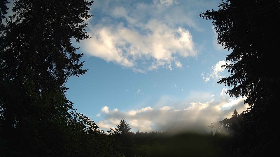 Pacific Northwest skyline timelapse on May 25, 2026 at 8:00 PM