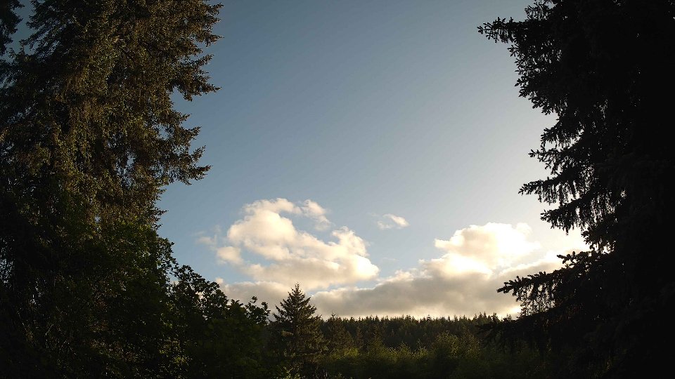 Pacific Northwest skyline timelapse frame from May 29th, 2026 at 7:15 PM