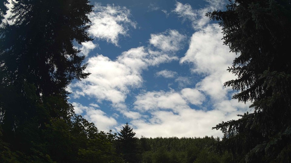 Pacific Northwest skyline timelapse frame from Jun 16th, 2026 at 1:00 PM