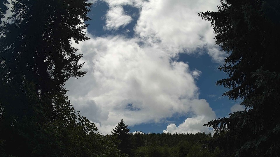 Pacific Northwest skyline timelapse frame from Jun 27th, 2026 at 1:30 PM