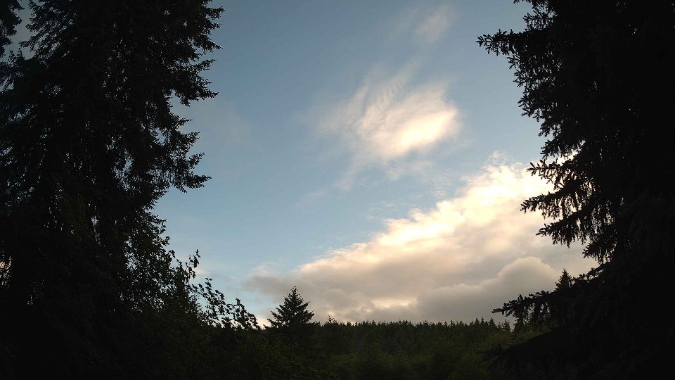 Pacific Northwest skyline timelapse frame from Jun 27th, 2026 at 7:45 PM