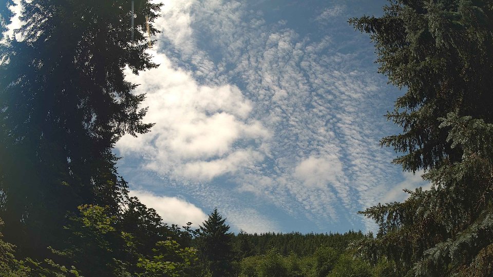 Pacific Northwest skyline timelapse frame from Jul 4th, 2026 at 12:45 PM