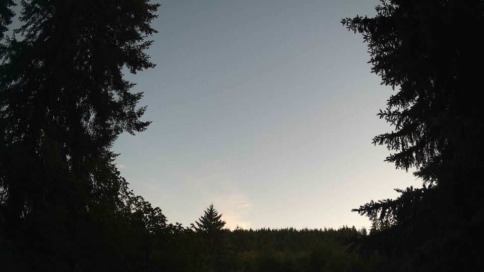 Pacific Northwest skyline timelapse frame from Jul 4th, 2026 at 8:59 PM