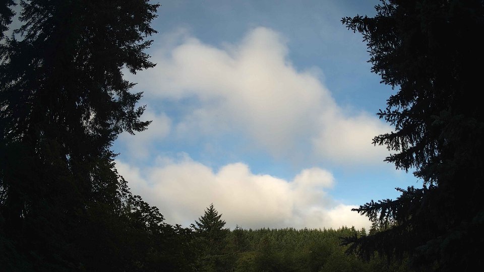Pacific Northwest skyline timelapse frame from Jul 9th, 2026 at 7:30 AM