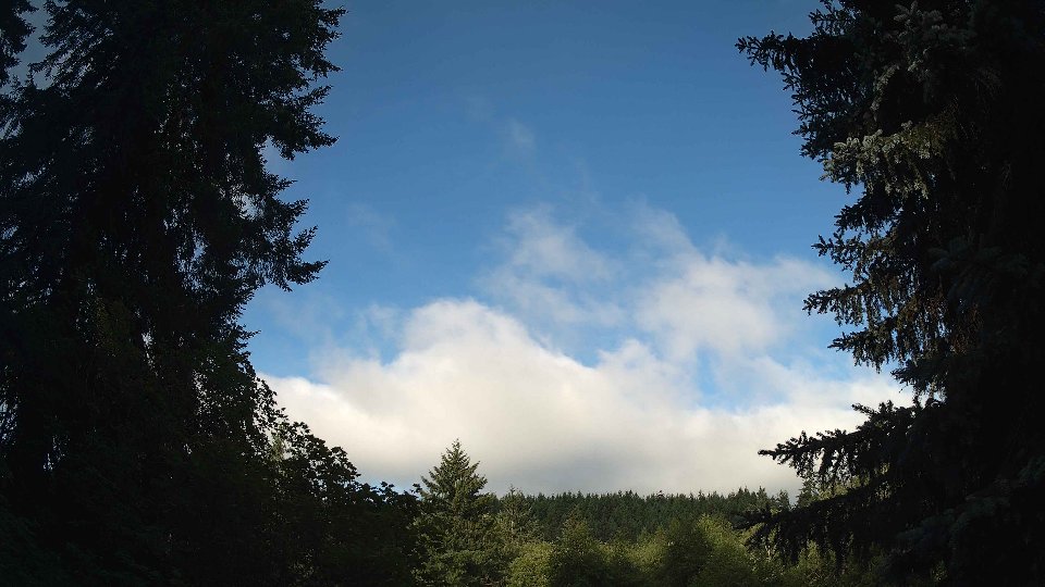 Pacific Northwest skyline timelapse frame from Jul 9th, 2026 at 7:45 AM