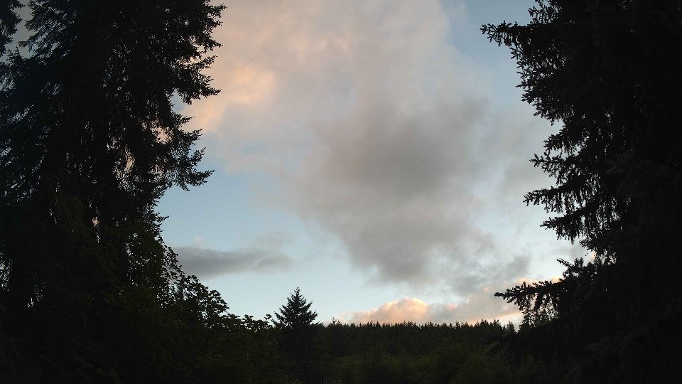 Pacific Northwest skyline timelapse frame from Jul 11th, 2026 at 8:45 PM