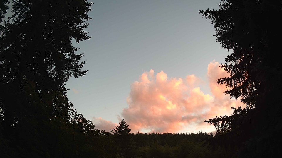 Pacific Northwest skyline timelapse frame from Jul 11th, 2026 at 8:59 PM