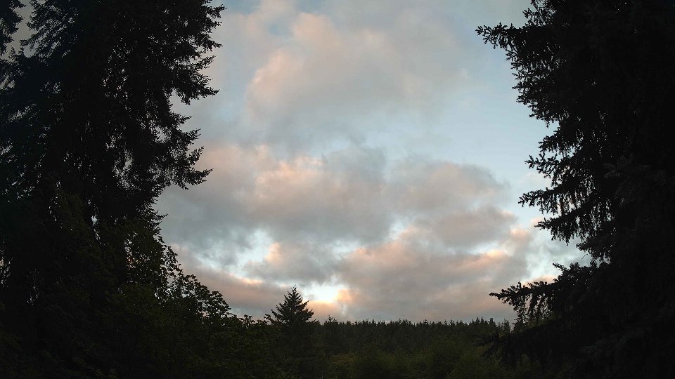 Pacific Northwest skyline timelapse frame from Jul 17th, 2026 at 6:00 AM