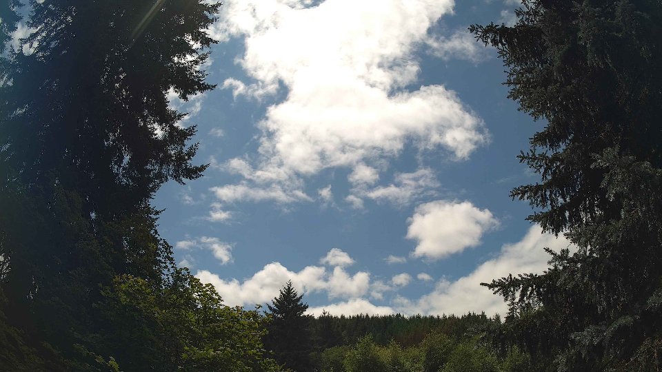 Pacific Northwest skyline timelapse frame from Jul 18th, 2026 at 1:45 PM