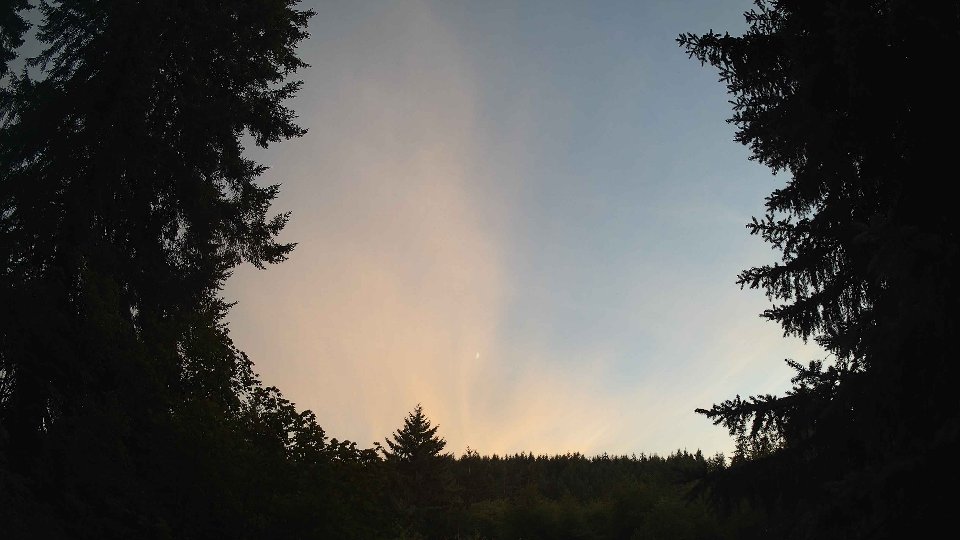Pacific Northwest skyline timelapse frame from Jul 19th, 2026 at 8:59 PM