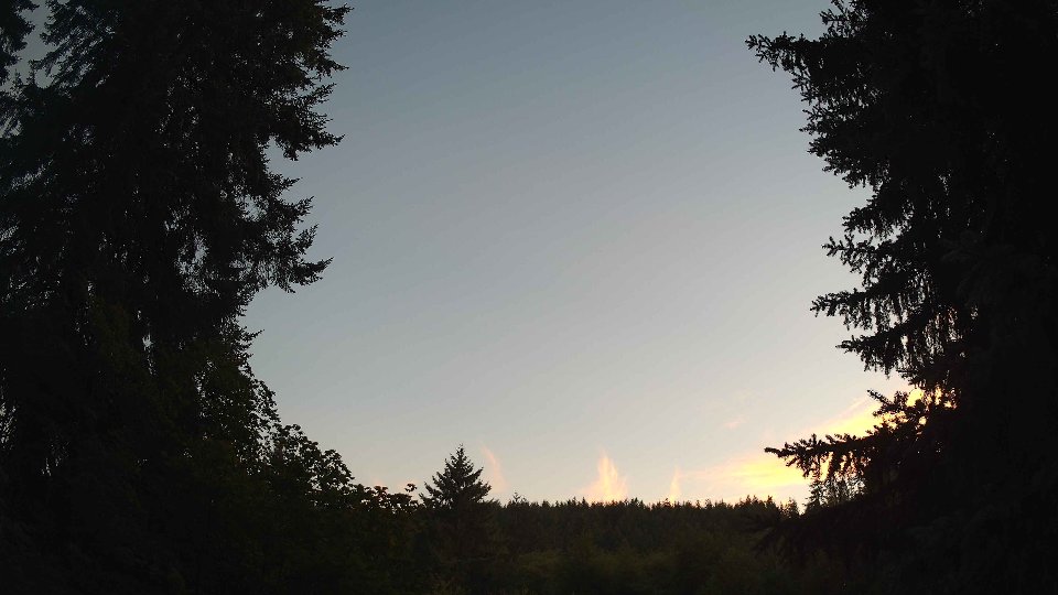 Pacific Northwest skyline timelapse frame from Jul 21st, 2026 at 8:59 PM