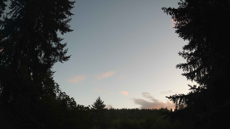 Pacific Northwest skyline timelapse on Aug 01, 2026 at 8:30 PM