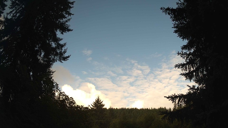 Pacific Northwest skyline timelapse frame from Aug 2nd, 2026 at 7:45 AM