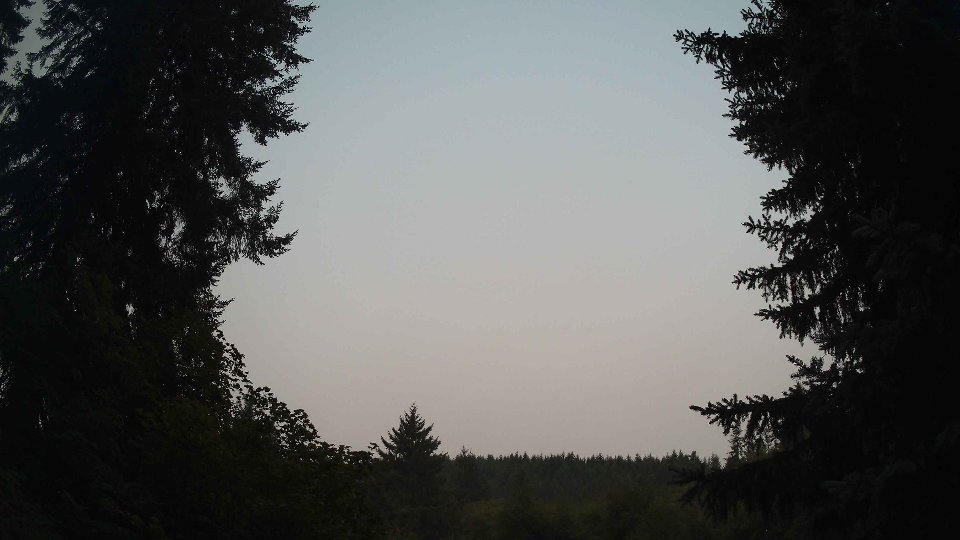 Pacific Northwest skyline timelapse on Aug 4th, 2026 at 5:45 AM
