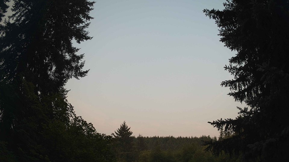 Pacific Northwest skyline timelapse on Aug 4th, 2026 at 6:45 AM