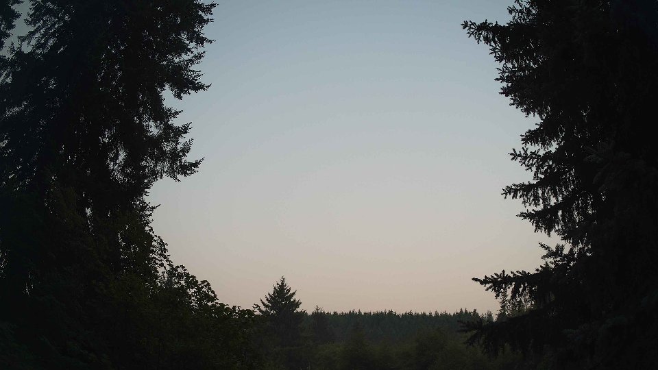 Pacific Northwest skyline timelapse frame from Aug 5th, 2026 at 6:00 AM