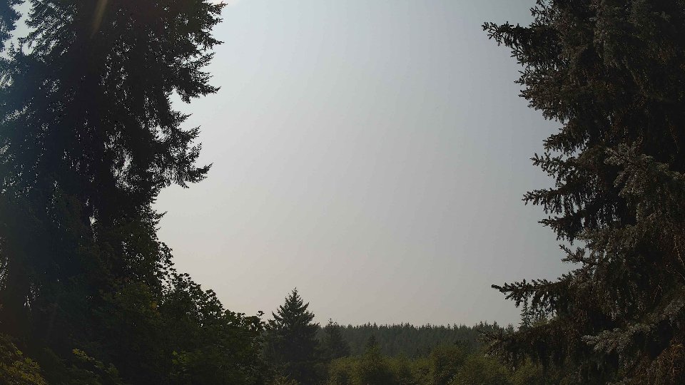 Pacific Northwest skyline timelapse frame from Aug 5th, 2026 at 12:45 PM