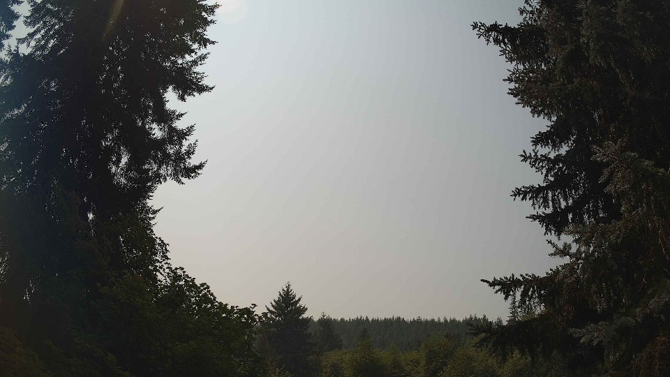 Pacific Northwest skyline timelapse frame from Aug 5th, 2026 at 1:00 PM
