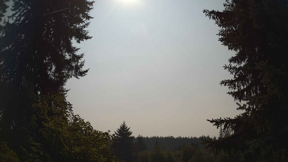 Pacific Northwest skyline timelapse frame from Aug 5th, 2026 at 2:45 PM