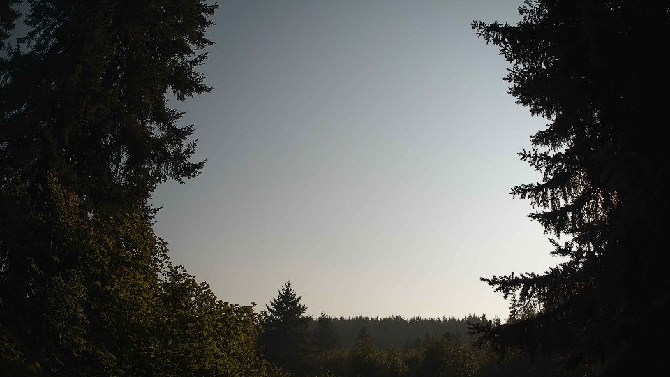 Pacific Northwest skyline timelapse frame from Aug 5th, 2026 at 6:00 PM